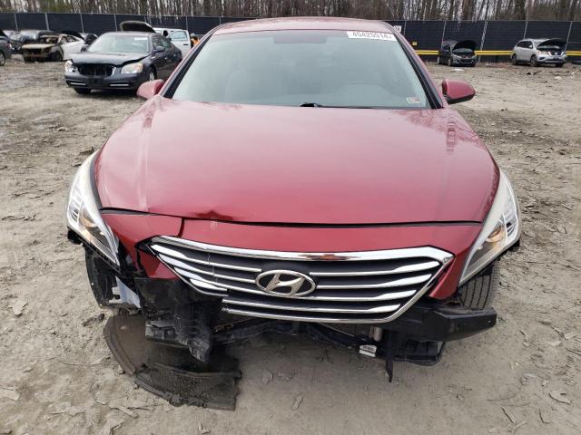 5NPE24AF4FH175339 - 2015 HYUNDAI SONATA SE RED photo 5