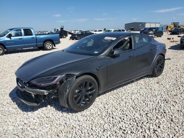 5YJSA1E64MF451576 - 2021 TESLA MODEL S GRAY photo 1