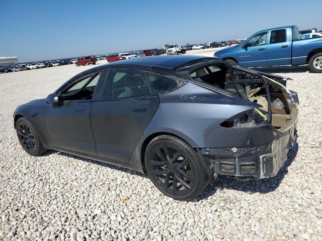 5YJSA1E64MF451576 - 2021 TESLA MODEL S GRAY photo 2