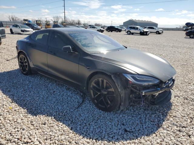 5YJSA1E64MF451576 - 2021 TESLA MODEL S GRAY photo 4