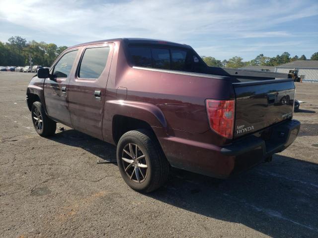 5FPYK1F21BB006512 - 2011 HONDA RIDGELINE RT BURGUNDY photo 2