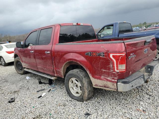 1FTEW1EF2FKE57042 - 2015 FORD F150 SUPERCREW RED photo 2