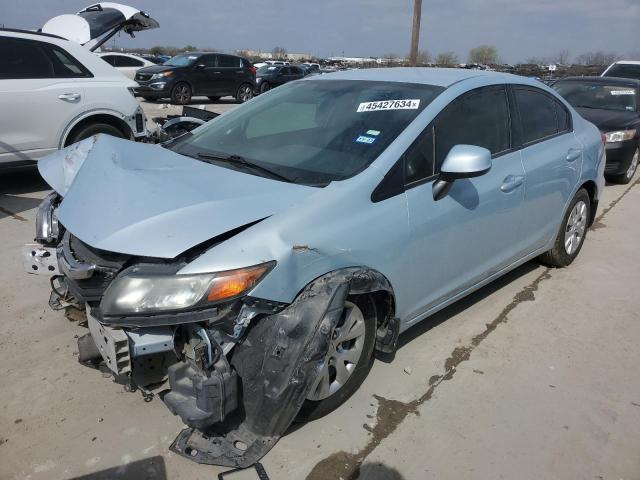 2HGFB2F51CH527503 - 2012 HONDA CIVIC LX BLUE photo 1