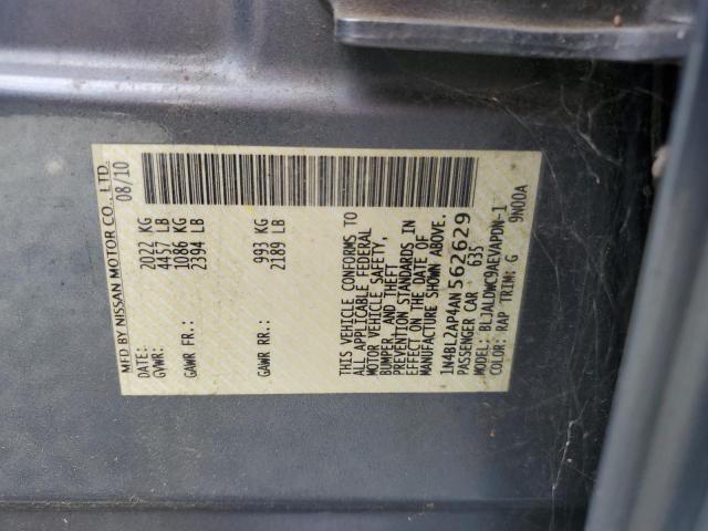 1N4BL2AP4AN562629 - 2010 NISSAN ALTIMA SR BLUE photo 12