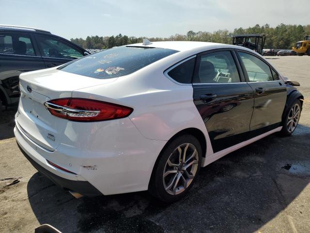 3FA6P0CDXKR127741 - 2019 FORD FUSION SEL WHITE photo 3