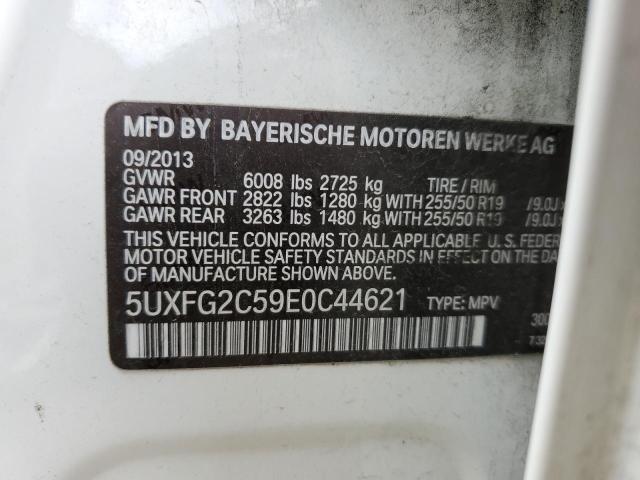 5UXFG2C59E0C44621 - 2014 BMW X6 XDRIVE35I WHITE photo 12