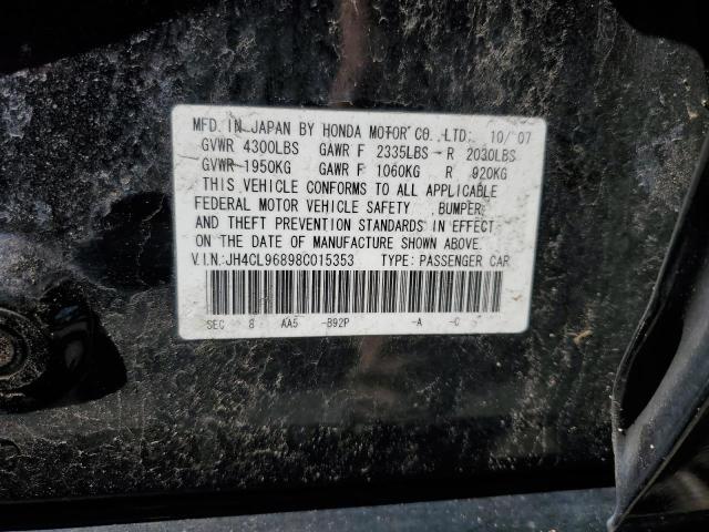 JH4CL96898C015353 - 2008 ACURA TSX BLACK photo 12