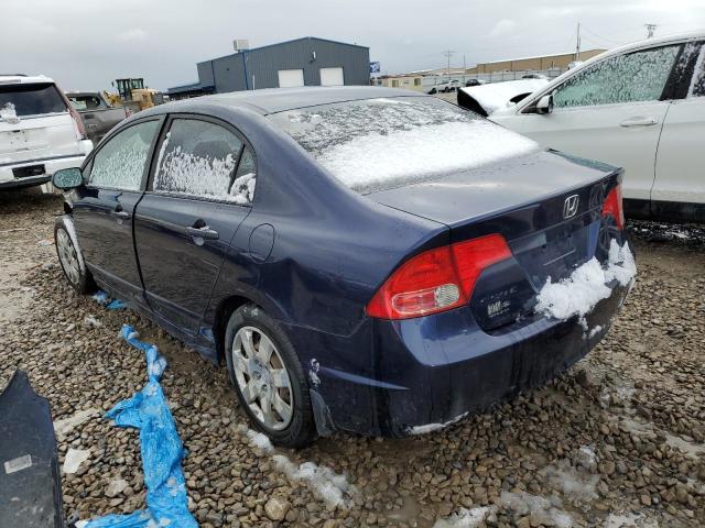 1HGFA16518L072918 - 2008 HONDA CIVIC LX BLUE photo 2