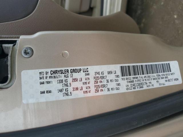 2C4RC1CG8DR531794 - 2013 CHRYSLER TOWN & COU TOURING L GOLD photo 13