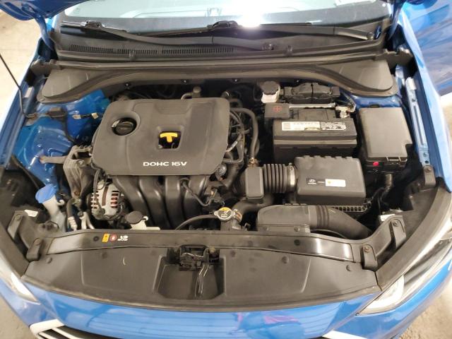 KMHD84LF9HU388508 - 2017 HYUNDAI ELANTRA SE BLUE photo 11