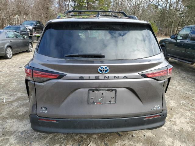 5TDJSKFC1MS026797 - 2021 TOYOTA SIENNA XLE GRAY photo 6