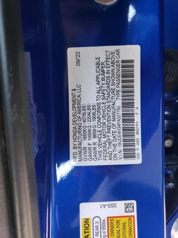 19UDE4H34PA007760 - 2023 ACURA INTEGRA A-SPEC BLUE photo 12