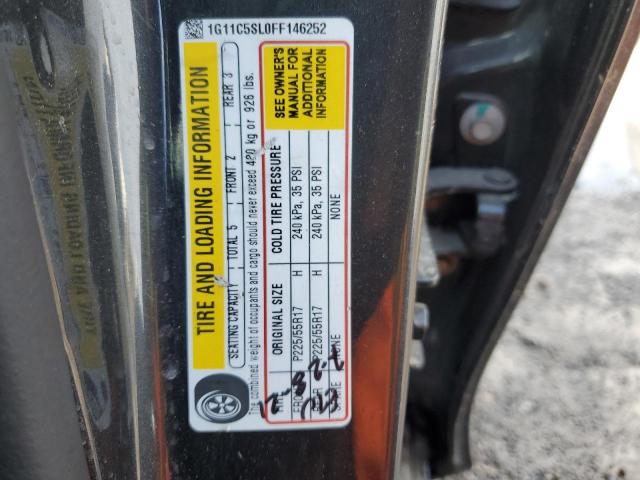 1G11C5SL0FF146252 - 2015 CHEVROLET MALIBU 1LT 黑色 照片 12