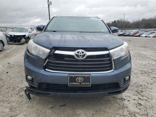 5TDJKRFH9GS347222 - 2016 TOYOTA HIGHLANDER XLE BLUE photo 5