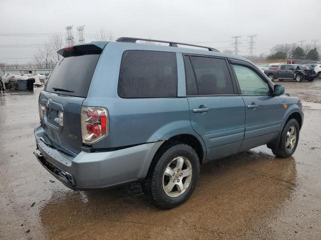 2HKYF18707H539045 - 2007 HONDA PILOT EXL BLUE photo 3