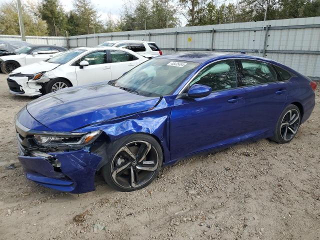 1HGCV1F3XLA110088 - 2020 HONDA ACCORD SPORT BLUE photo 1