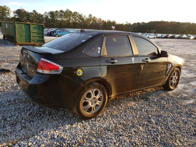 1FAHP35N88W155270 - 2008 FORD FOCUS SE BLACK photo 3