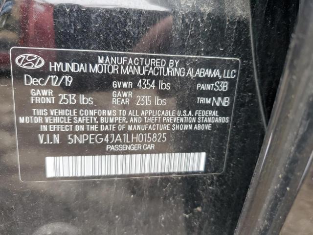 5NPEG4JA1LH015825 - 2020 HYUNDAI SONATA SE BLACK photo 13