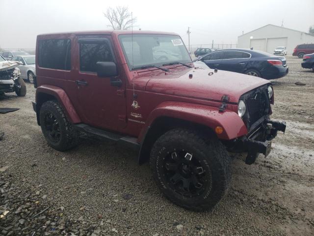 1C4AJWBG0CL291083 - 2012 JEEP WRANGLER SAHARA BURGUNDY photo 4