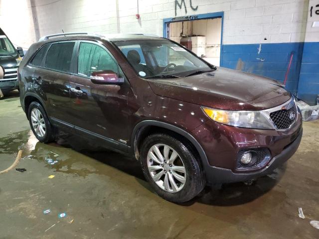 5XYKTDA29BG141928 - 2011 KIA SORENTO BASE BURGUNDY photo 4