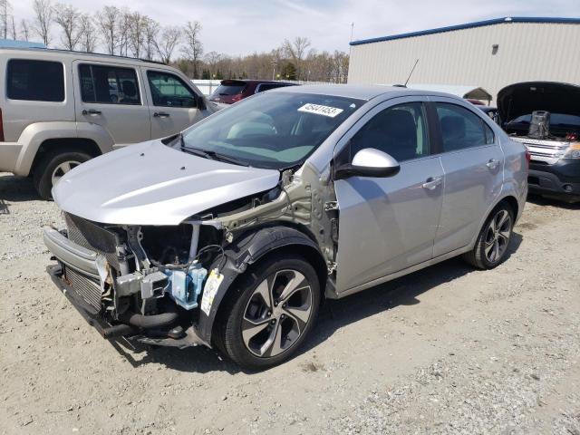 1G1JF5SB1J4136140 - 2018 CHEVROLET SONIC PREMIER SILVER photo 1