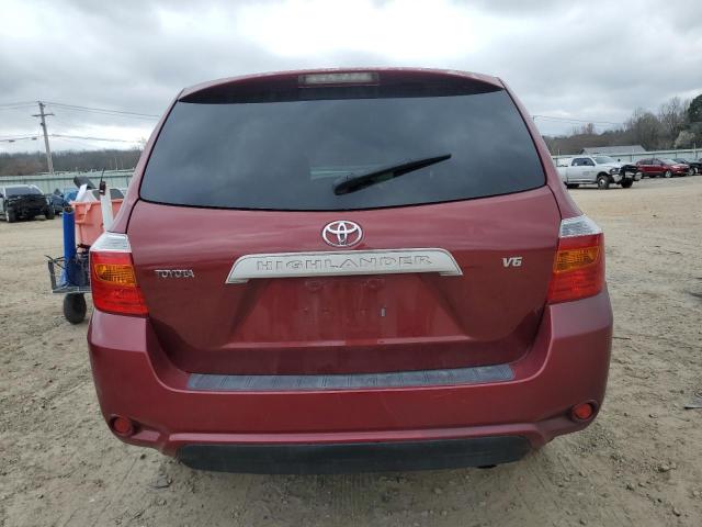 JTEDS41A382044385 - 2008 TOYOTA HIGHLANDER RED photo 6