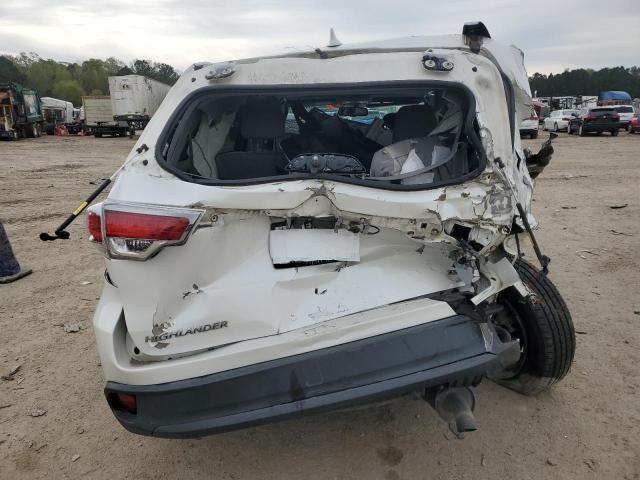 5TDKKRFH7GS145368 - 2016 TOYOTA HIGHLANDER XLE WHITE photo 6