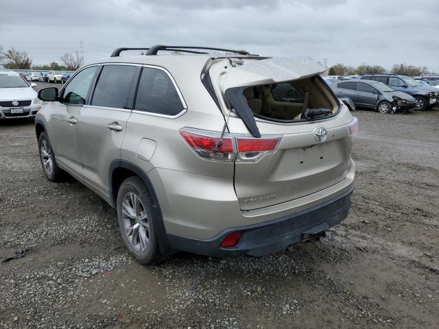 5TDBKRFH9FS200417 - 2015 TOYOTA HIGHLANDER LE TAN photo 2