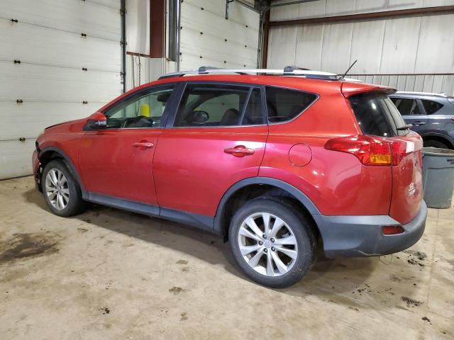 2T3DFREV7EW188480 - 2014 TOYOTA RAV4 LIMITED RED photo 2