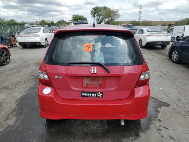 JHMGD38677S007540 - 2007 HONDA FIT S RED photo 6