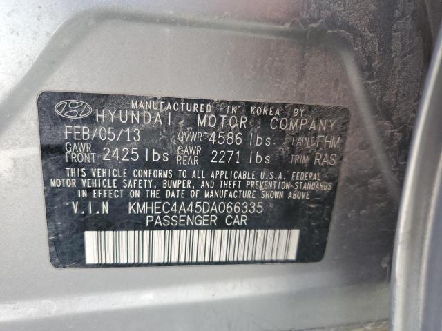 KMHEC4A45DA066335 - 2013 HYUNDAI SONATA HYBRID SILVER photo 13