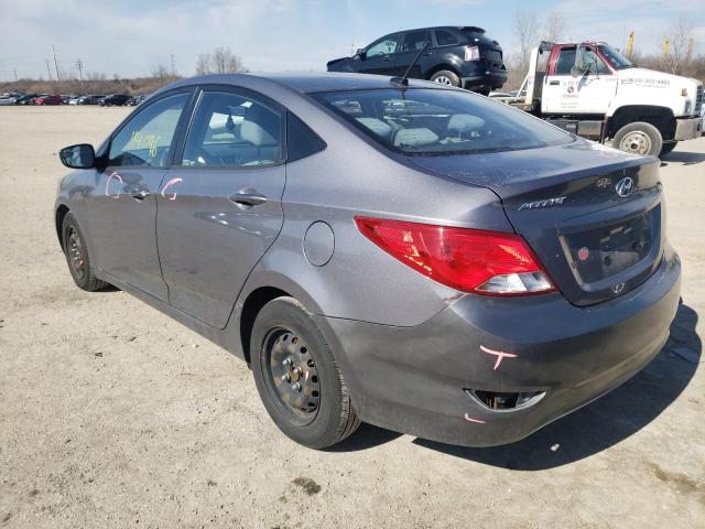 KMHCT4AE6FU850069 - 2015 HYUNDAI ACCENT GLS GRAY photo 3