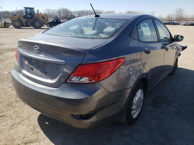 KMHCT4AE6FU850069 - 2015 HYUNDAI ACCENT GLS GRAY photo 4