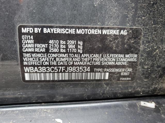 WBA3B3C57FJ983534 - 2015 BMW 328 XI GRAY photo 12