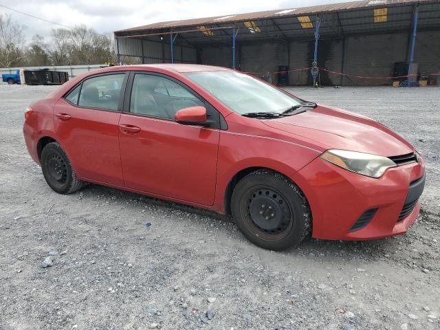 2T1BURHE1EC145563 - 2014 TOYOTA COROLLA L RED photo 4