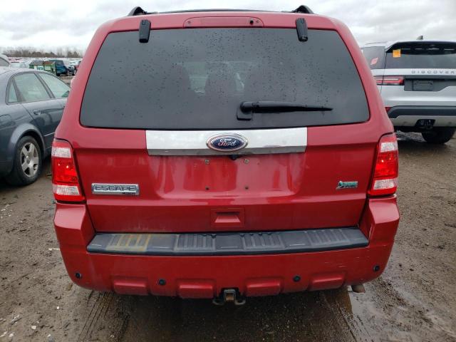 1FMCU0EG2AKA63450 - 2010 FORD ESCAPE LIMITED RED photo 6