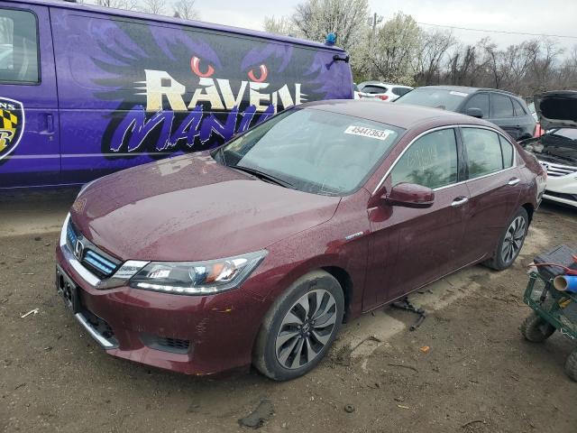 1HGCR6F36FA002881 - 2015 HONDA ACCORD HYBRID MAROON photo 1