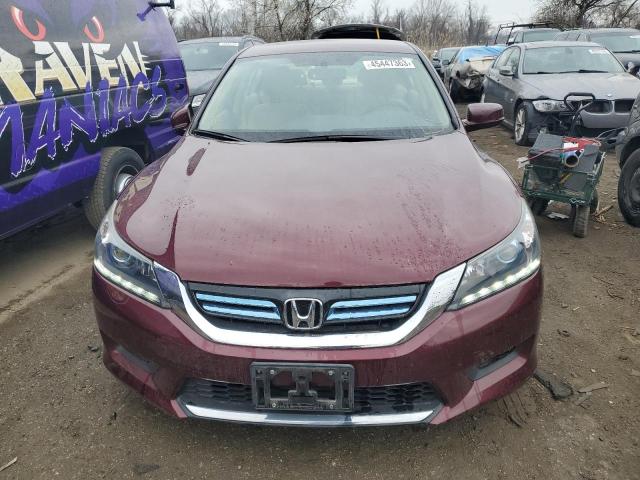 1HGCR6F36FA002881 - 2015 HONDA ACCORD HYBRID MAROON photo 5