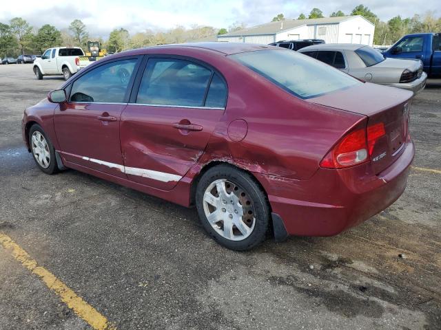 1HGFA15596L046596 - 2006 HONDA CIVIC LX MAROON photo 2