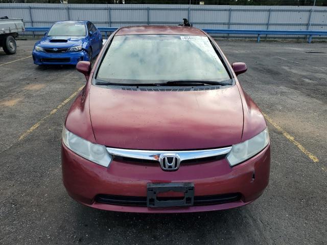 1HGFA15596L046596 - 2006 HONDA CIVIC LX MAROON photo 5