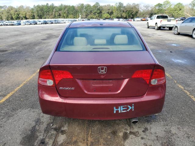 1HGFA15596L046596 - 2006 HONDA CIVIC LX MAROON photo 6