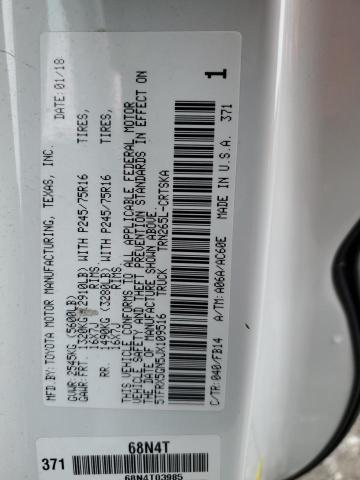 5TFRX5GN5JX109516 - 2018 TOYOTA TACOMA ACCESS CAB თეთრი ფოტო 12