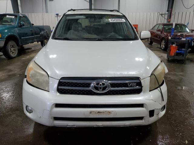 JTMBK31V085055237 - 2008 TOYOTA RAV4 LIMITED WHITE photo 5