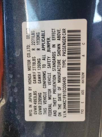 JH4KC1F91EC006406 - 2014 ACURA RLX ADVANCE BLUE photo 12