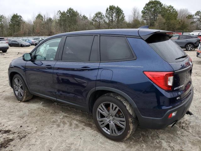 5FNYF7H5XKB010761 - 2019 HONDA PASSPORT EXL BLUE photo 2