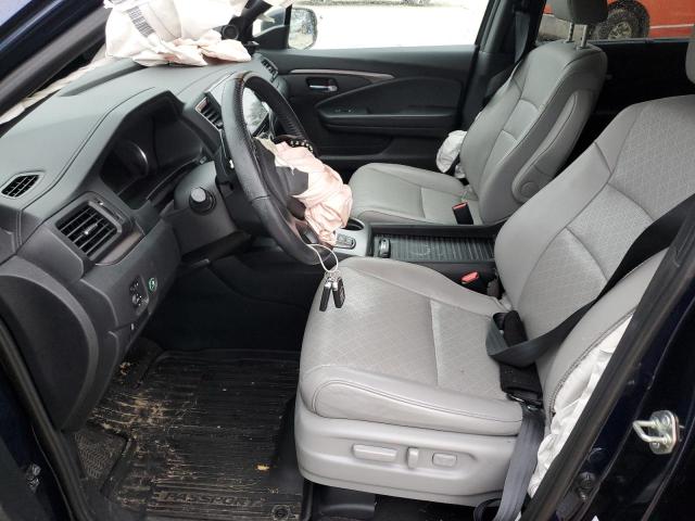 5FNYF7H5XKB010761 - 2019 HONDA PASSPORT EXL BLUE photo 7