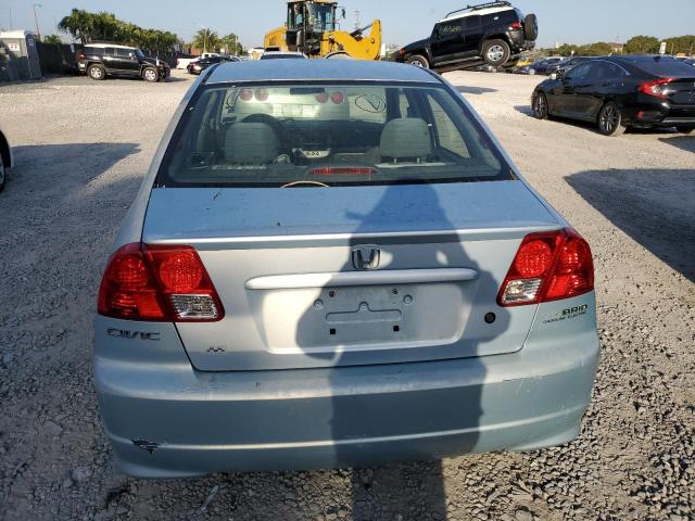 JHMES95684S000628 - 2004 HONDA CIVIC HYBRID SILVER photo 6