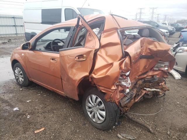 KL1TD56676B621430 - 2006 CHEVROLET AVEO BASE ORANGE photo 2