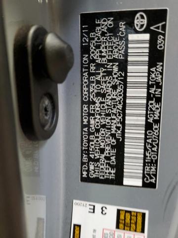 JTKJF5C74C3035712 - 2012 TOYOTA SCION TC 银色 照片 13