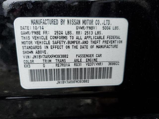 JN1BV7ARXFM393882 - 2015 INFINITI Q50 BASE BLACK photo 12